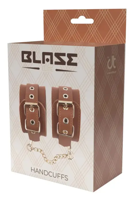 Blaze Elite наручники из искусственной кожи – коричневые