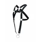 DNGEON Cross Cockring Harness – melns – One Size — Foto 8