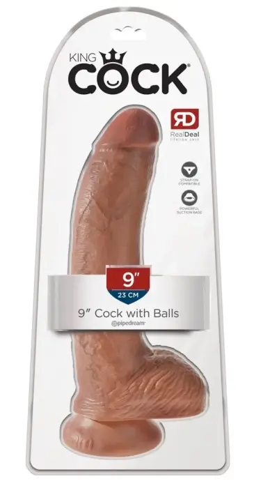 KC 9 реалистичный дилдо с яичками и присоской – 22.9 cm (9″) – телесный