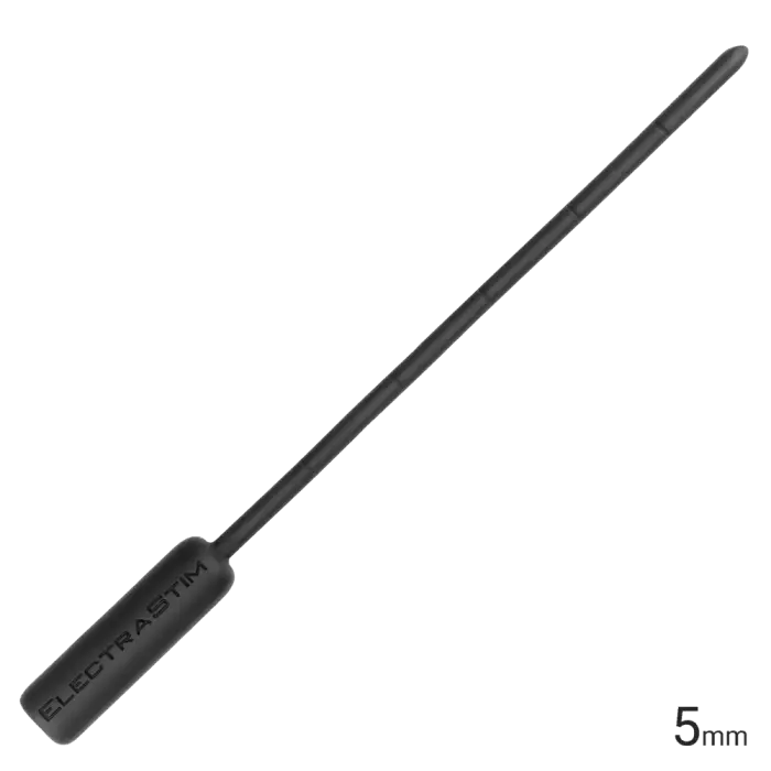 Silicone Noir 5 mm lankstus šlaplės žaislas – juodas