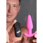 Vibrating Silicone Butt Plug with Remote Control – 15 cm (5.9″) – Pink — Photo 3