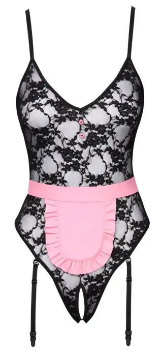 Cottelli COSTUMES istabenes kostīma bodijs – melns – L Foto 6