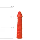 All Red ABR 29 tekstūru turintis dildo – 23+ cm — Nuotrauka 1