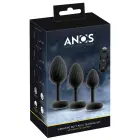 ANOS vibrējošs anālo spraudņu komplekts – S, M, L – Melns — Foto 1