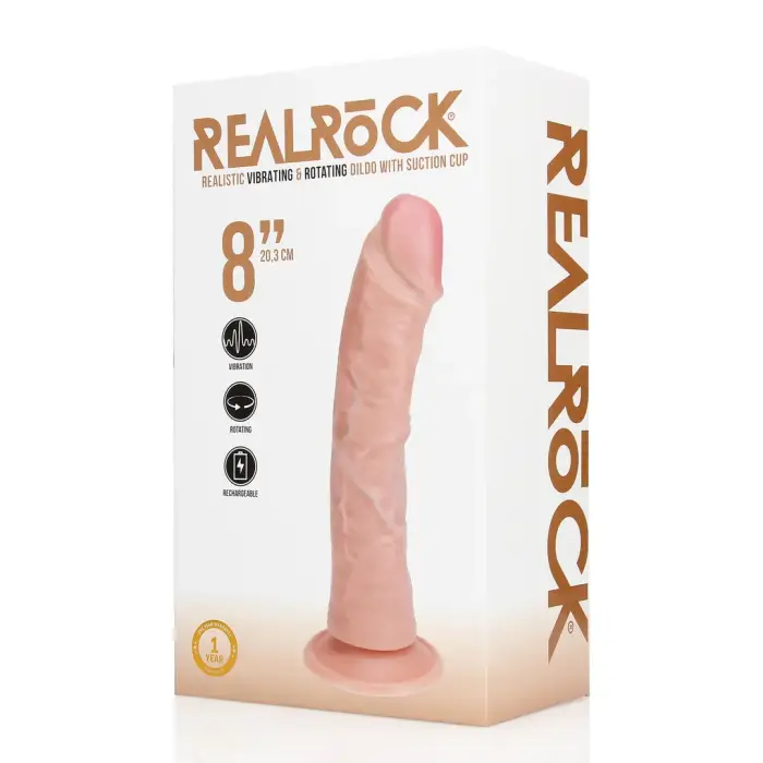 Vibruojantis lenktas dildas – 20.5 cm (8″) – kūno spalva