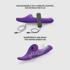 Daudzorgasma vibrators ar kustību – 26.5 cm – violets — Foto 5