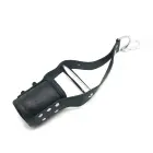 Red Leather Suspension Cuffs – Black — Photo 2