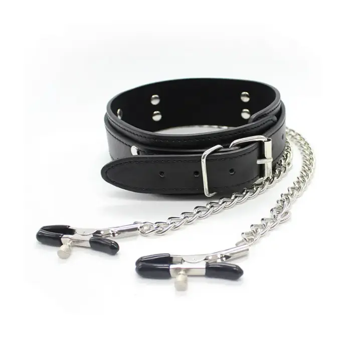 Collar with Nipple Chain