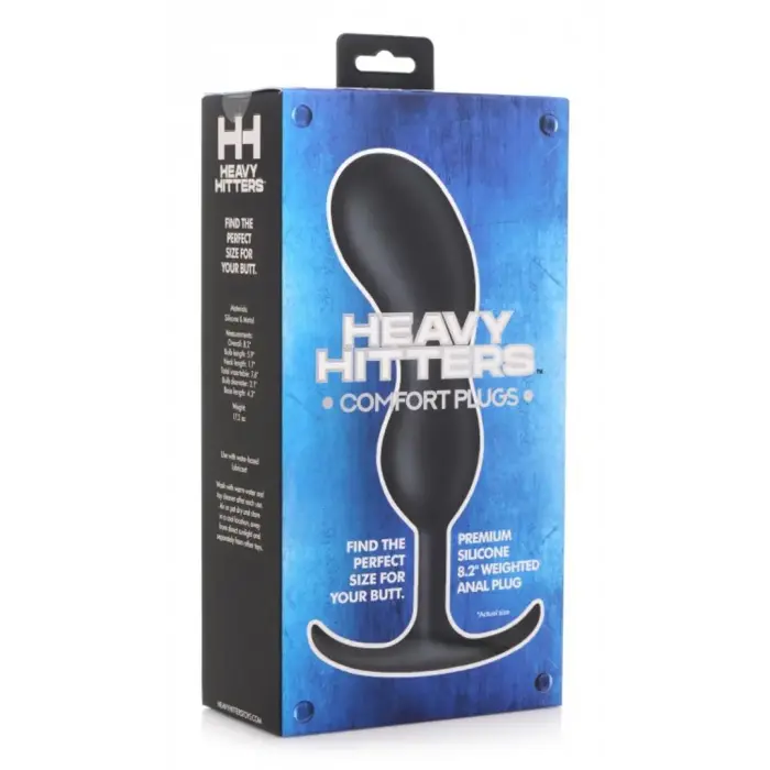 Premium Silicone Weighted Prostate Plug – XL – 18–20 cm – Black