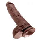 KC 10 realistlik dildo munanditega – 25.4 cm (10″) – pruun — Foto 5