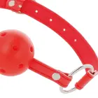 Darkness – breathable ball gag with adjustable strap – red/black — Photo 3