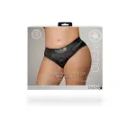Vibrating Strap-on High-cut Brief – XL/XXL – Black — Photo 2