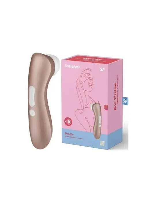 Satisfyer Pro 2+ воздушно-импульсный стимулятор с вибрацией – 16.4 cm (6.5″) – светло-золотистый