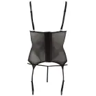 Cottelli Collection Cami Suspender L powernet un wet-look zeķturis – melns – L — Foto 5