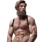 Fetish Submissive Attitude Men's Eco-Leather Adjustable Chest Harness – Black – One Size — Photo 4