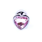 MyLove Toys Jewellery серебряная анальная пробка в форме сердца – 7 cm (2.75″) – Розовый — Фото 2