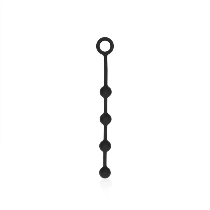 Silicone Anal Beads - S - Black Photo
