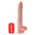 King Cock Realistlik dildo munanditega – 35.6 cm (14″) – Nahavärv — Foto 2