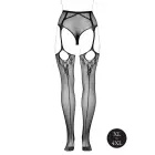 Aluspüksid koos kinnitatud sukkadega – mustad – One Size Photo