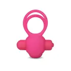 Power Clit Duo Silicone Cock Ring – Pink — Photo 6