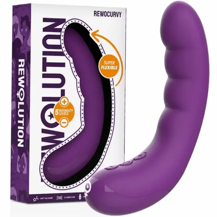 Гибкий вибратор Rewolution RewoCurvy – 17 см (6.7″) – розовый