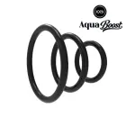 EXS AquaBoost Control Rings – 3 dzimumlocekļa gredzenu komplekts (S/M/L) – melns — Foto 6