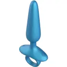 Slim Vibrating Anal Plug with Remote – Blue — Photo 1
