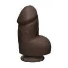 Fat D - Reālistisks ULTRASKYN divslāņu dildo ar sēkliniekiem – 15 cm (6″) – Miesas krāsa — Foto 2