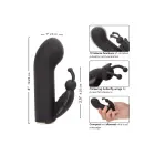 Raven Butterfly mini dubultais G-punkta vibrators – melns — Foto 16