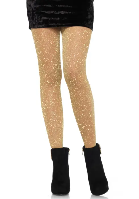 Leg Avenue Lurex Shimmer caurspīdīgas zeķubikses – zelts – One Size