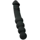 Dvipusis analinis vibratorius – 20 cm – Juodas — Nuotrauka 1