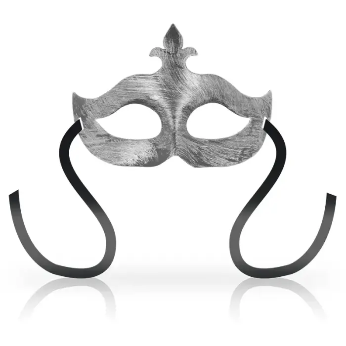 OHMAMA Flower de Lis Silver Decorative Mask Satin Ribbon Unisex