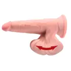 KCP 8 TDC ar šūpojošiem sēkliniekiem dildo – 24.5 cm (9.6″) – miesas krāsa — Foto 4
