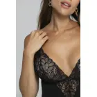 Christine Riley Babydoll Black - Elegant Sheer Lace Lingerie, Size Adjustable — Фото 3