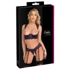 Cottelli Lingerie krūštura un zeķturu komplekts – violets – 75B/S — Foto 1