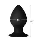 FORTO F-98 Cone Anal Plug with Suction Base – 10 cm – Black — Photo 4