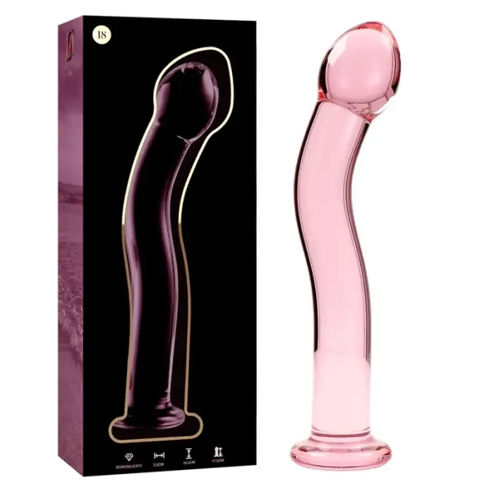 Ibiza Nebula Series Model 18 stikla dildo – 18.5 cm (7.3″) – rozā