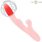 INTENSE Karol – multifunctional thrusting vibrator with wave stimulation – red – 23 cm — Photo 3