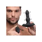 Vibrating and Thrusting Silicone Butt Plug with Remote Control – 18 cm (7″) – Pink — Photo 3
