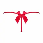 Obsessive Giftella sarkani stringi S/M – dekoratīva tīkliņa apakšveļa — Foto 3