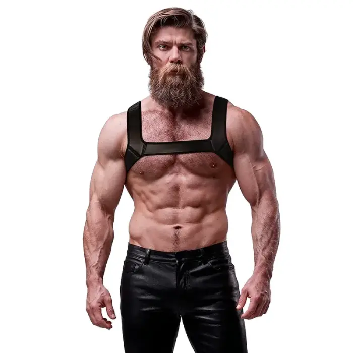 Fetish Submissive Attitude Chest Harness for Men – Black – L