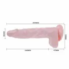 BAILE Super Vibro dildo su siurbtuku – 20.5 cm (8″) — Nuotrauka 5