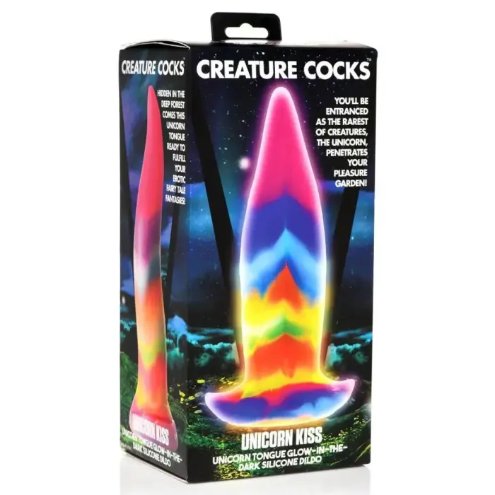 Unicorn Tongue Glow in the Dark Dildo – 21 cm (8.4″)