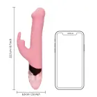 Pöörlevate pärlitega jänese vibraator – 18 cm – roosa — Foto 11