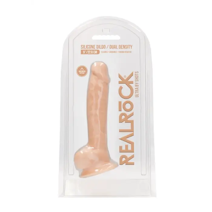 REALROCK ULTRA Realistic Dildo with Balls and Suction Cup – 23 cm (9″) – Flesh