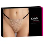 Cottelli Lingerie – paelstringid kristallide ja pärlite võrguga – must – S–L — Foto 1