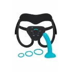 b-Vibe Every Body Strap-On Harness Set – reguleeritavad rakmed 6" silikoonkinnitusega – must — Foto 2