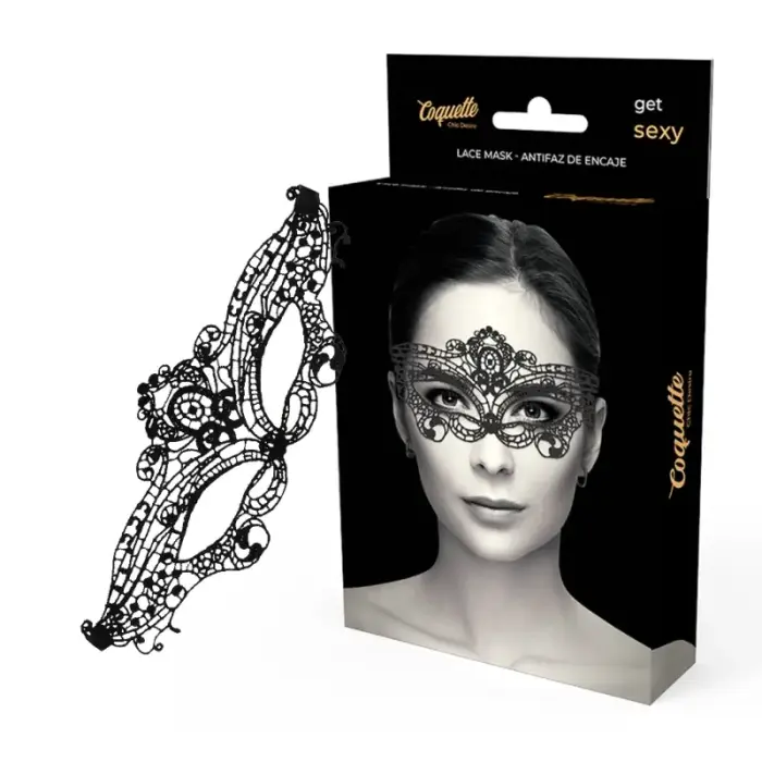 Coquette Chic Desire Lace Mask Black – Elegant Eye Covering Accessory