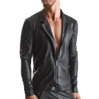 RMGiorgio001 Wetlook Jacket with Metal Studs – Black – S — Photo 2