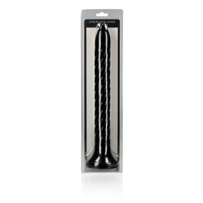 Витой анальный змеиный дилдо – 30 cm (12″) – Черный